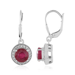 Bemainty Ruby Silver Earrings