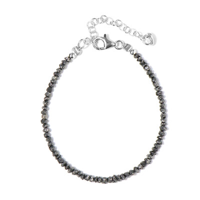 Black Diamond Silver Bracelet