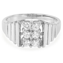White Sapphire Silver Ring