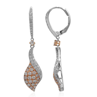 14K I1 Pink Diamond Gold Earrings (CIRARI)