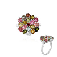 Fancy Tourmaline Silver Ring