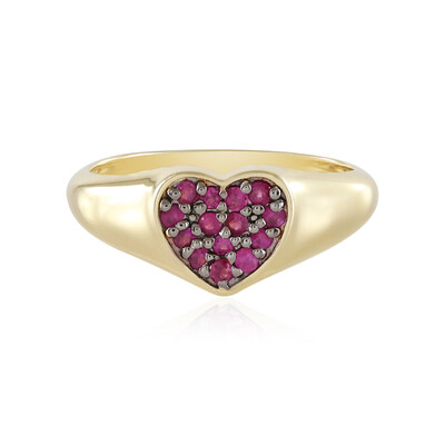 Ruby Silver Ring (M de Luca)