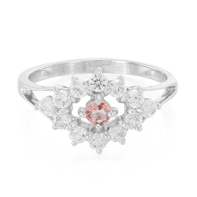 Padparadscha Sapphire Silver Ring
