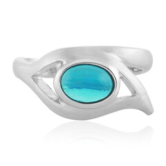 Blue Ethiopian Opal Silver Ring