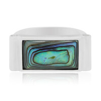 Abalone Shell Silver Ring