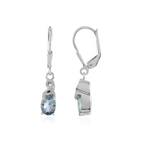 Unheated Tanzanite Silver Earrings