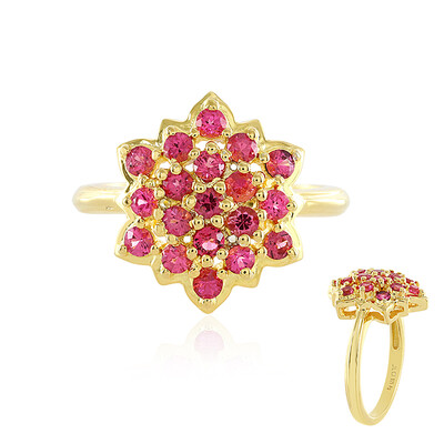 Pink Spinel Silver Ring