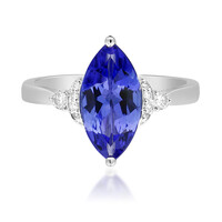 14K Unheated Tanzanite Gold Ring (CIRARI)