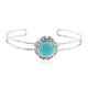 Sleeping Beauty Turquoise Silver Bangle