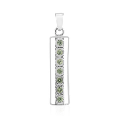 Tulear Green Sapphire Silver Pendant (Pallanova)