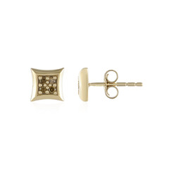 9K I2 Brown Diamond Gold Earrings