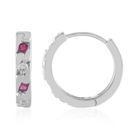 Madagascar Ruby Silver Earrings