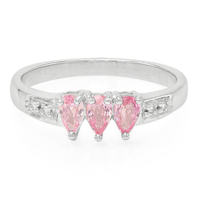 Padparadscha Sapphire Silver Ring