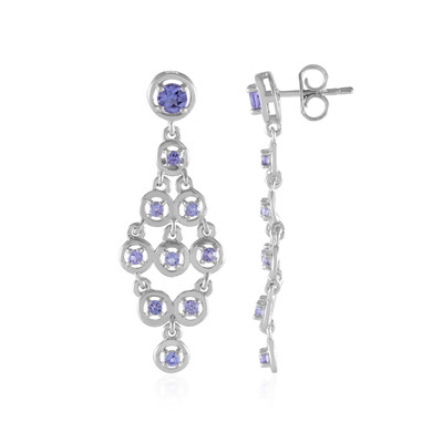 Tanzanite Silver Earrings
