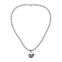 Black Spinel Silver Necklace (Riya)