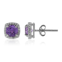 Amethyst Silver Earrings