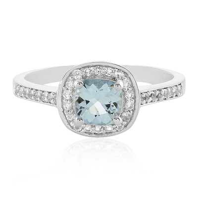 Aquamarine Silver Ring