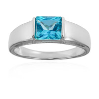 Paraiba Color Topaz Silver Ring