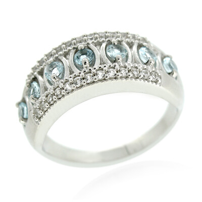 Sky Blue Topaz Silver Ring