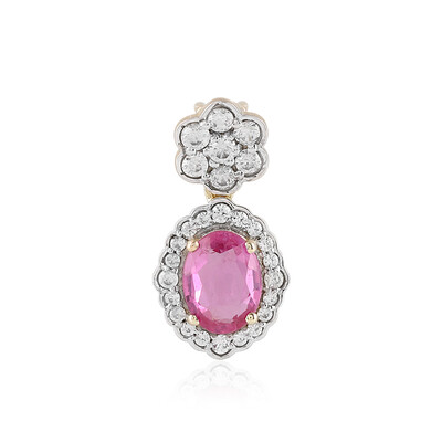 9K Madagascar Pink Sapphire Gold Pendant