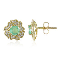 9K Colombian Emerald Gold Earrings (de Melo)