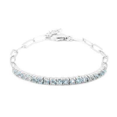 Sky Blue Topaz Silver Bracelet