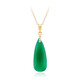 Green Agate Silver Necklace
