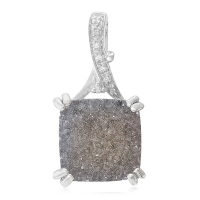 Glitter Agate Silver Pendant