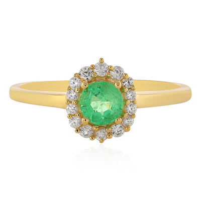 9K Colombian Emerald Gold Ring