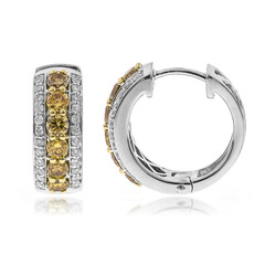 14K SI2 Orange Diamond Gold Earrings (CIRARI)