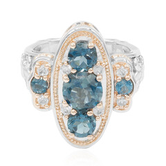 London Blue Topaz Silver Ring (Dallas Prince Designs)