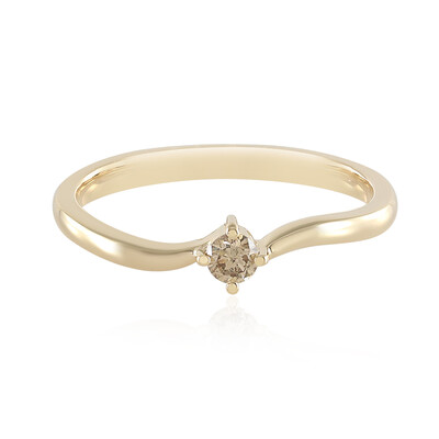 9K SI1 Brown Diamond Gold Ring