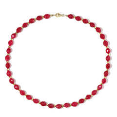 Red Quartz Silver Necklace
