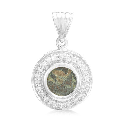 Ancient Widows Mite Coin Anchor Silver Pendant