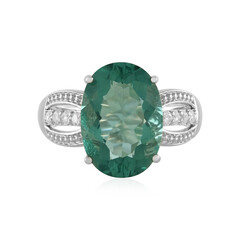 Green Fluorite Silver Ring