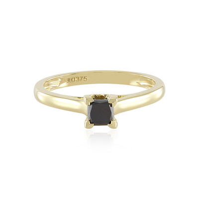 9K Black Diamond Gold Ring