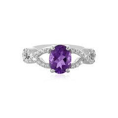 Siberian Amethyst Silver Ring