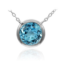 Swiss Blue Topaz Silver Necklace