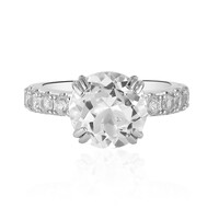 White Topaz Silver Ring