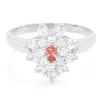 Padparadscha Sapphire Silver Ring