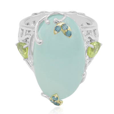 Aqua Chalcedony Silver Ring (Dallas Prince Designs)