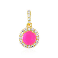 Pink Ethiopian Opal Silver Pendant
