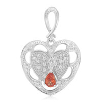 Padparadscha Sapphire Silver Pendant
