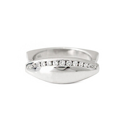 White Topaz Silver Ring