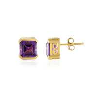 Siberian Amethyst Silver Earrings