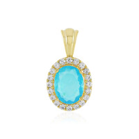 Blue Ethiopian Opal Silver Pendant