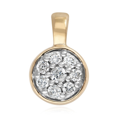 14K PK (I) Diamond Gold Pendant