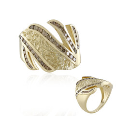 9K I2 Champagne Diamond Gold Ring (de Melo)