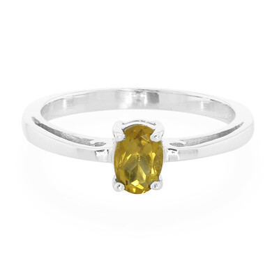 Champagne Quartz Silver Ring