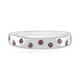 I2 Purple Diamond Silver Ring